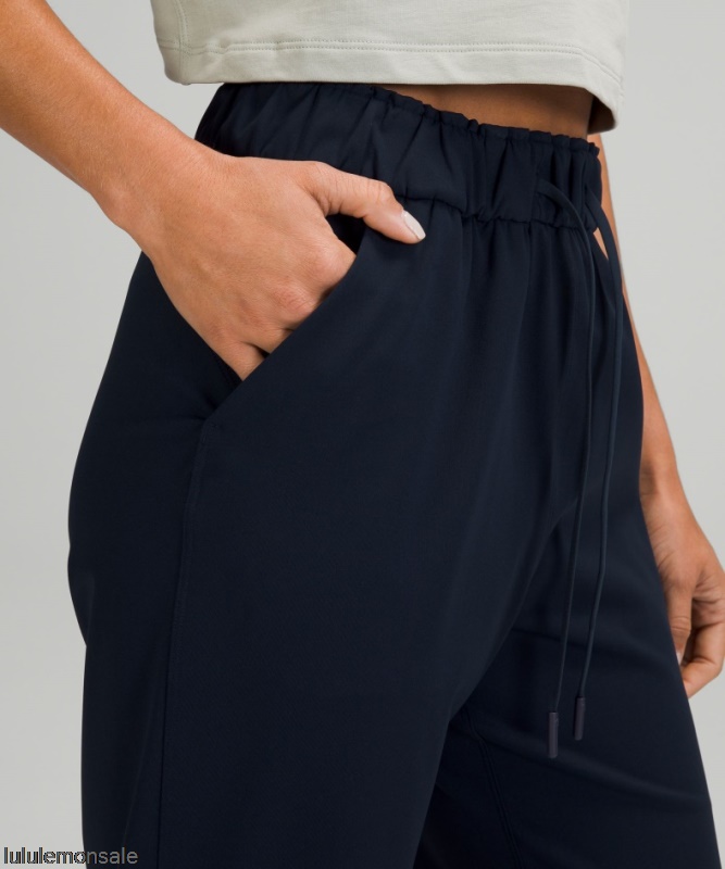 Lululemon Damen DELULU218 | True Navy Stretch-Jogginghose Mit Hohem Bund In Voller Länge